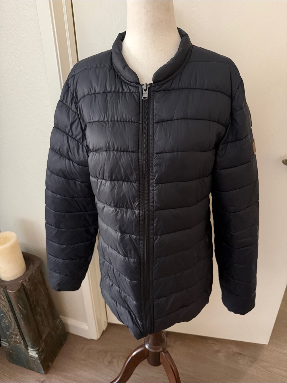 Roxy Black Quilted Puffer Jacket